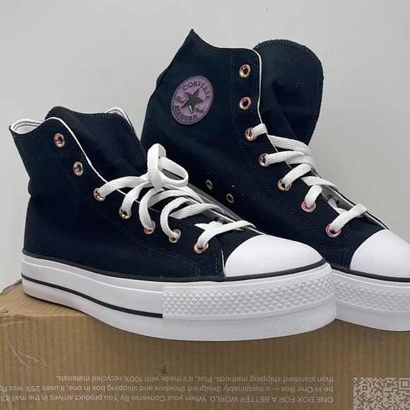 Converse Men’s 171209C Chuck Taylor All Star Lift Platform Canvas Sneakers - Picture 4 of 16
